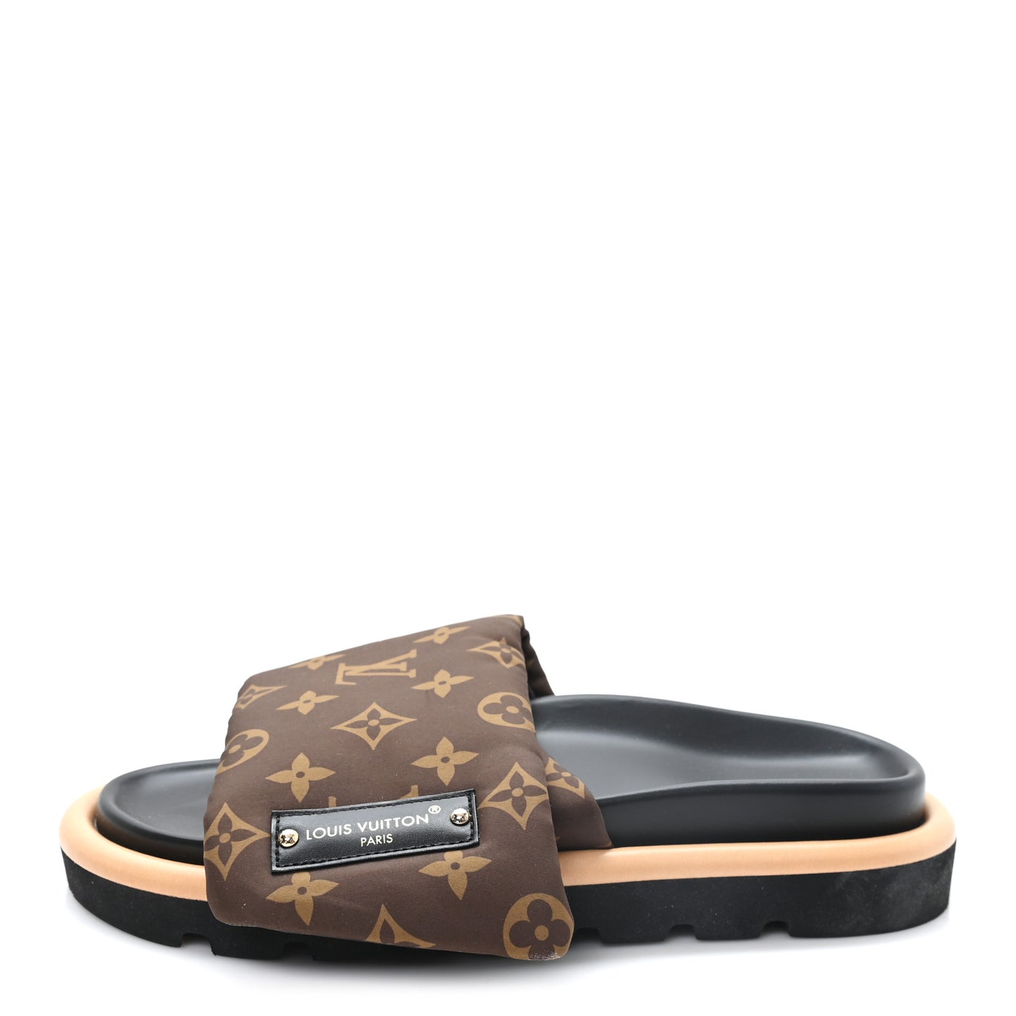 Nylon Monogram Pool Pillow Comfort Mule 38 Cacao Brown