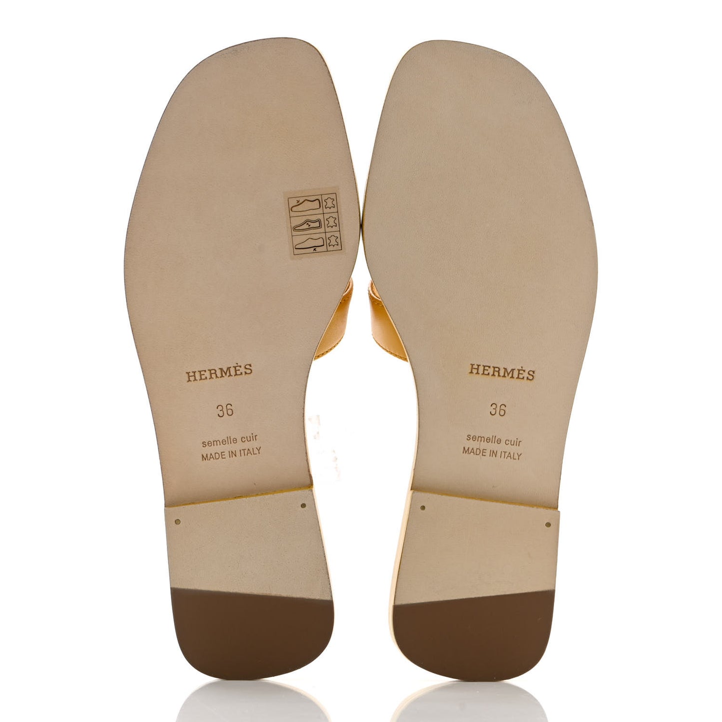 Calfskin Oran Sandals 36 Jaune Topaze