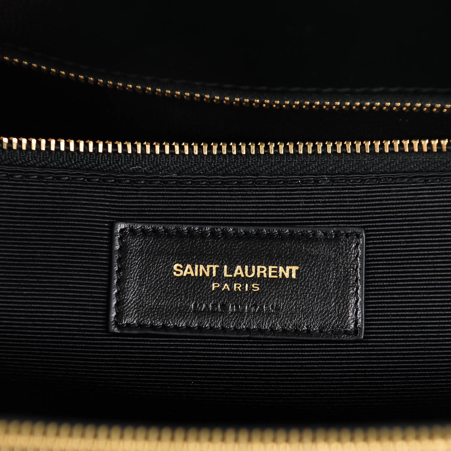 Saint Laurent Grain De Poudre Matelasse Chevron Monogram Shopping Bag Black 6 of 7