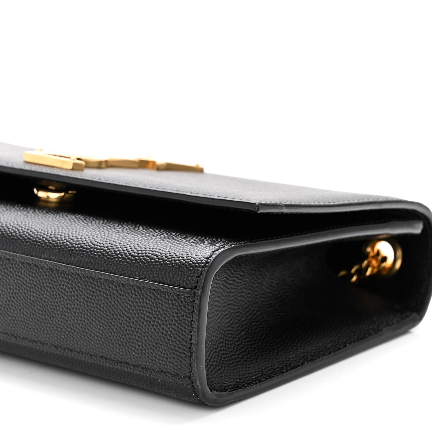 Saint Laurent Grain De Poudre Small Classic Monogram Kate Satchel Black 9 of 10
