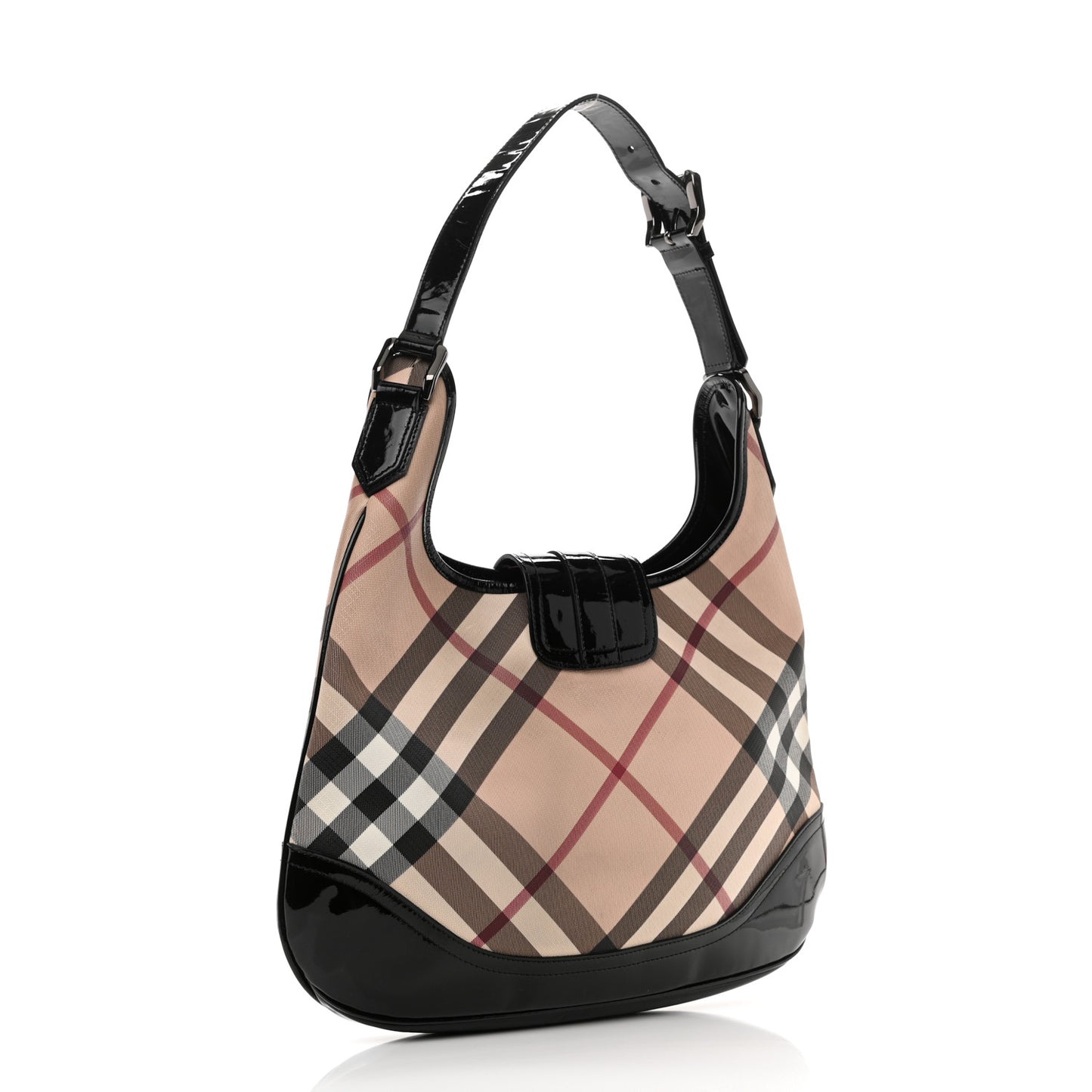 Patent Nova Check Brook Hobo Black