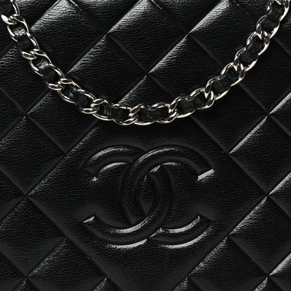 Chanel Goatskin Quilted Diamond CC Wallet On Chain WOC Black 9 of 12