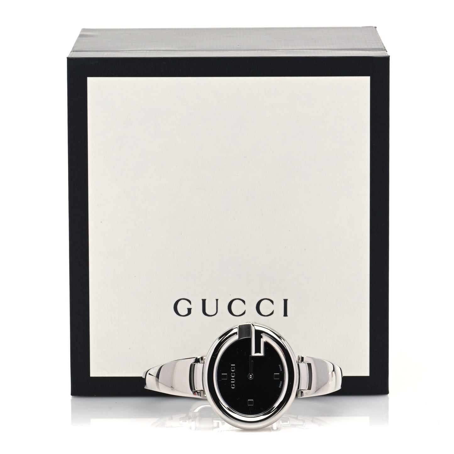Stainless Steel 36mm Guccissima Quartz Watch Black