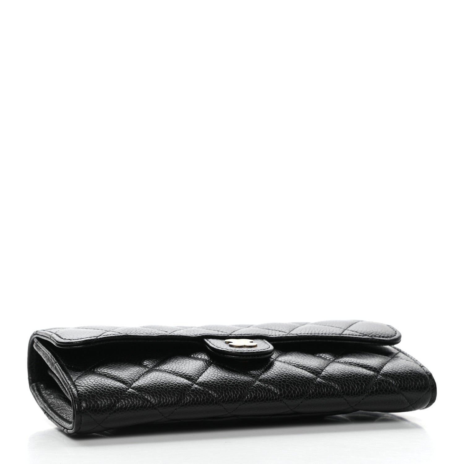 Chanel Caviar Quilted Large Gusset Flap Wallet Black 4 of 9