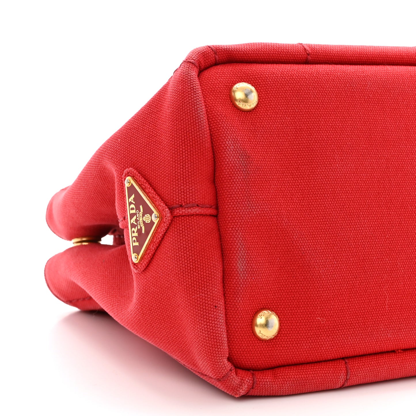 Canapa Small Logo Tote Rosso