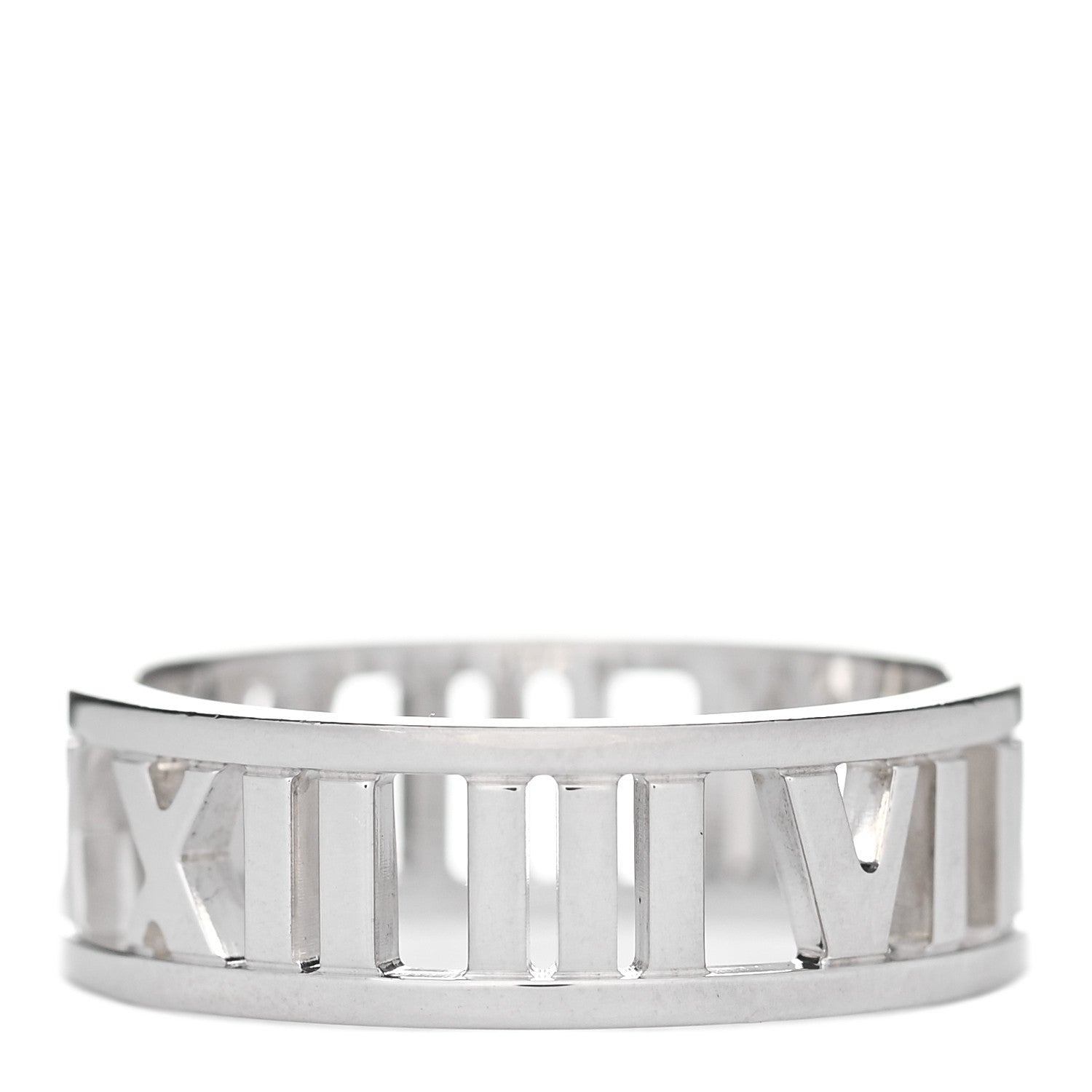 Tiffany Sterling Silver Wide Atlas Open Ring 56 7.75 1 of 3