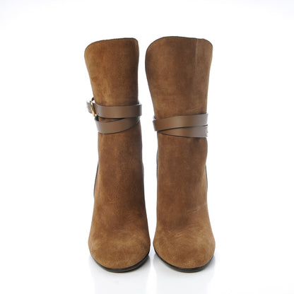 Gucci Suede Abigail Ankle Boots 36.5 New Marron 2 of 11