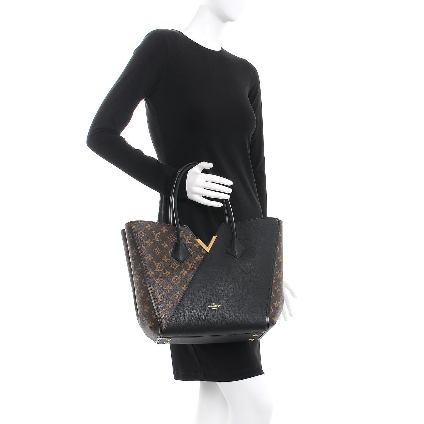 Calfskin Monogram Kimono Tote Black