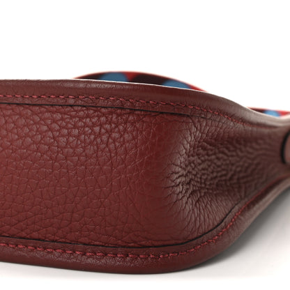 Hermes Taurillon Clemence Flipperball Sangle Evelyne TPM Rouge H Rouge De Coeur Bleu Frida 8 of 9