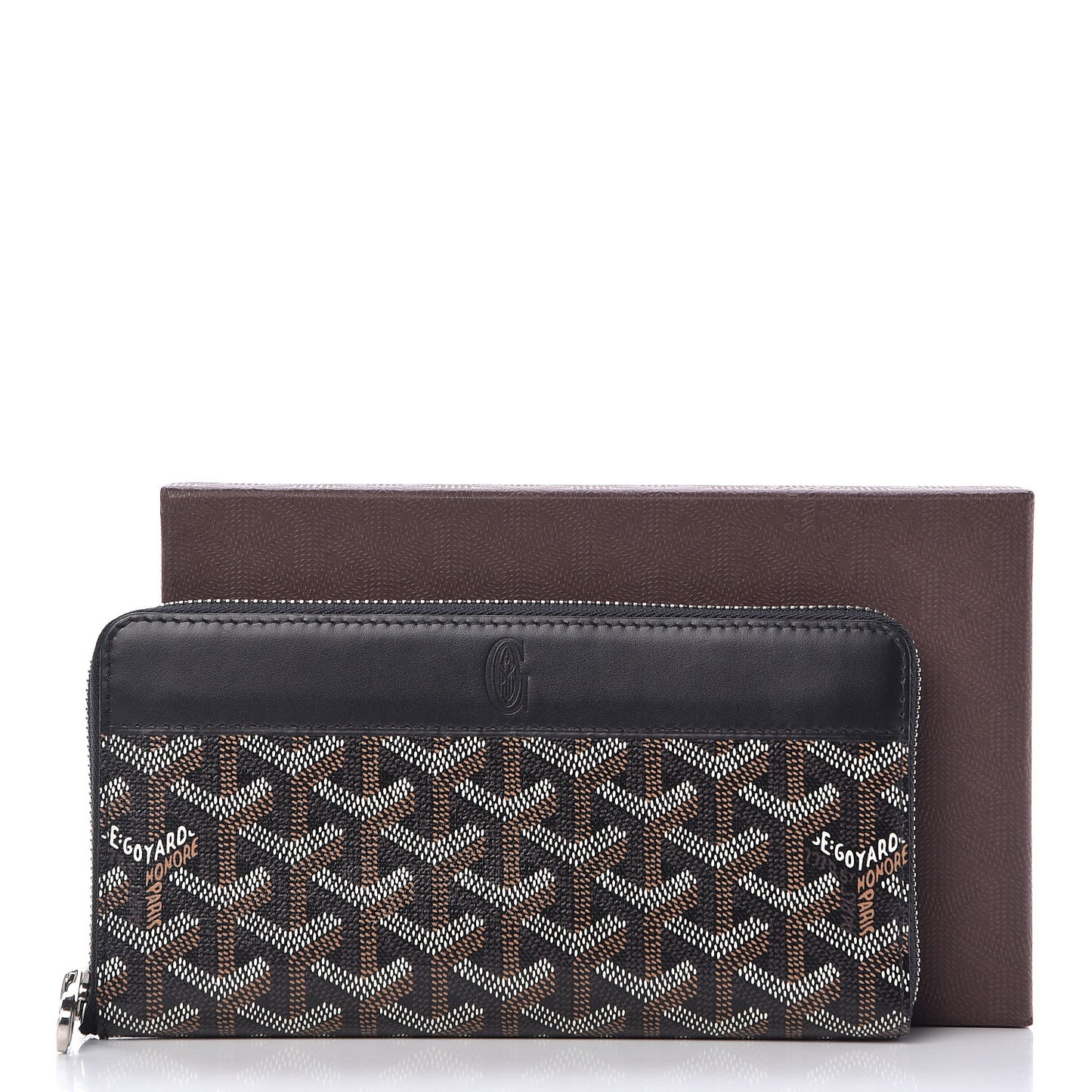 Goyardine Matignon Zip Around GM Wallet Black