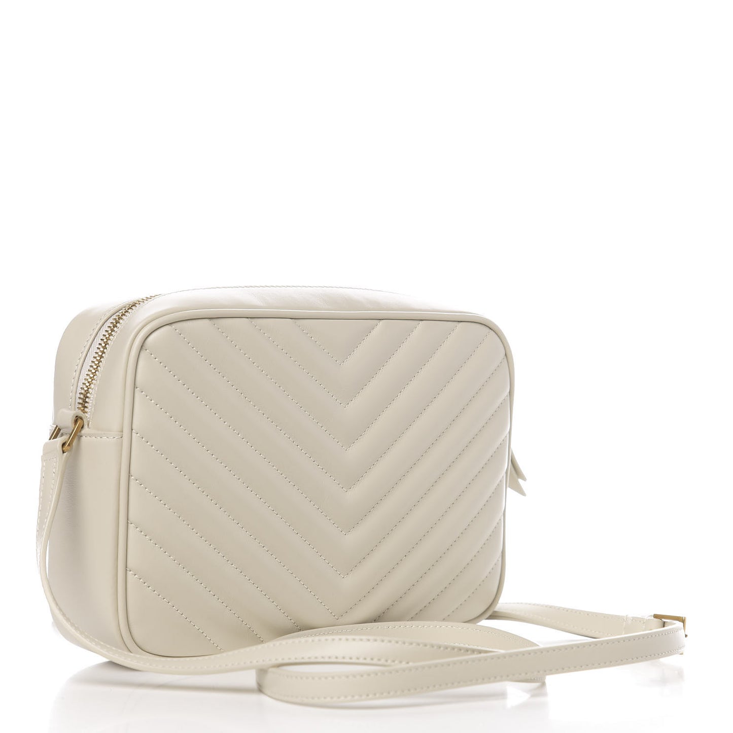 Calfskin Matelasse Monogram Lou Camera Bag Crema Soft