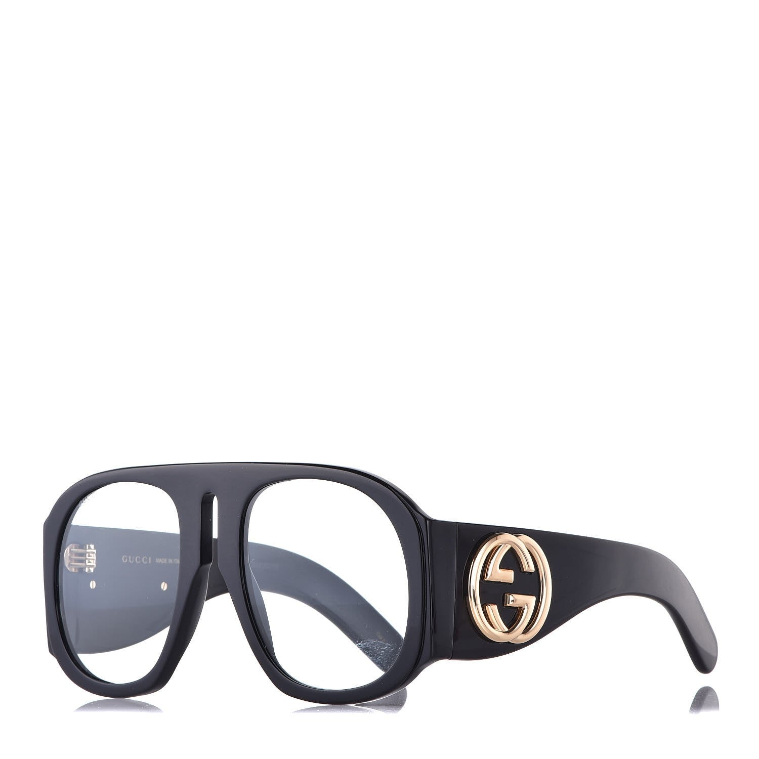Gucci Acetate Oversized Interlocking G Sunglasses GG0152S Black 1 of 8