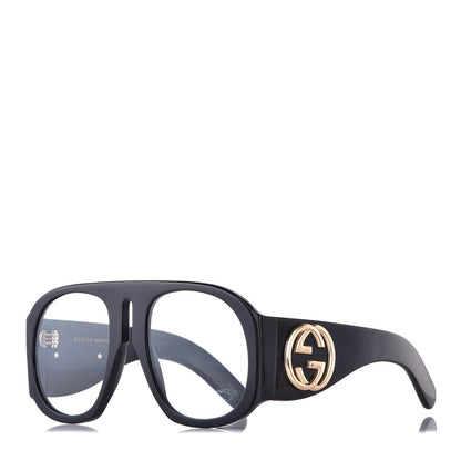 Gucci Acetate Oversized Interlocking G Sunglasses GG0152S Black 1 of 8