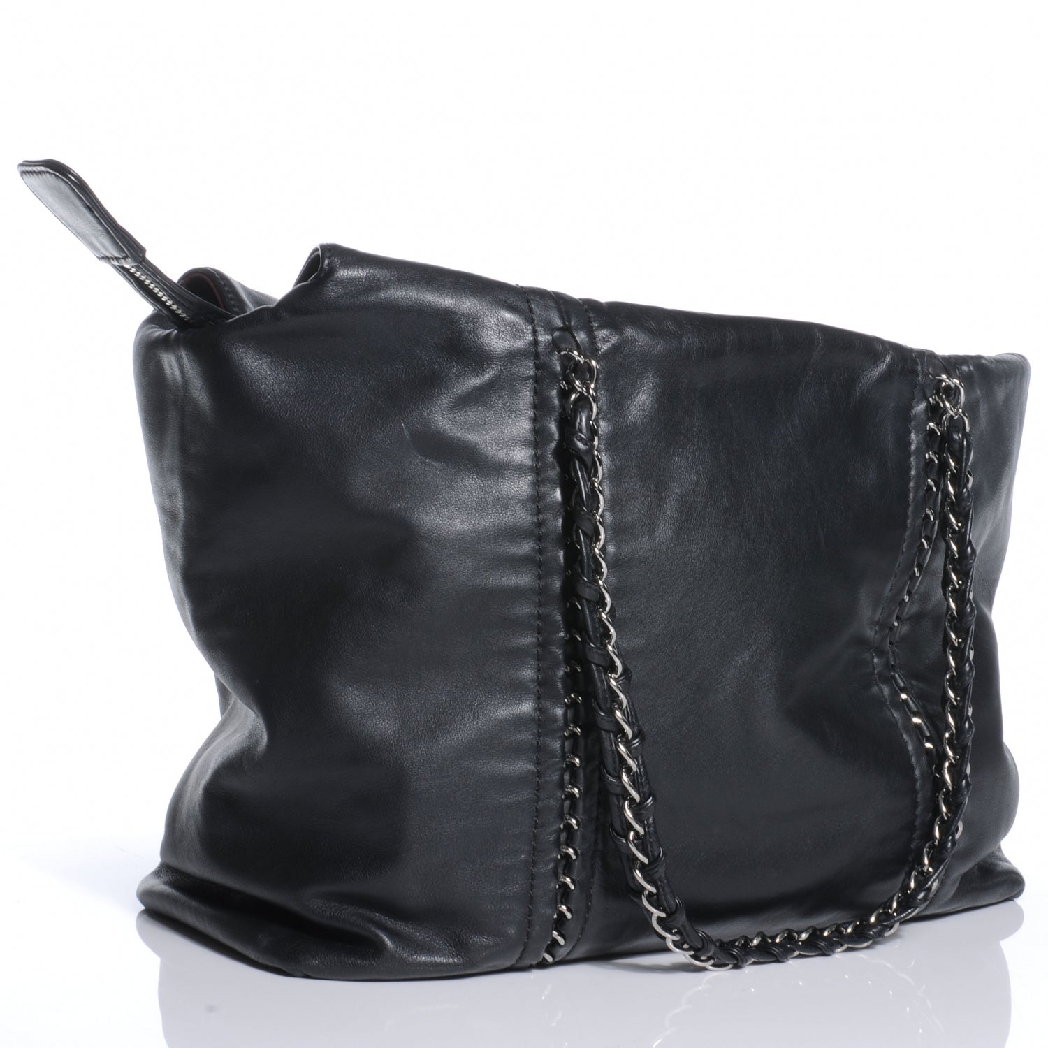 Chanel Calfskin Leather Luxe Ligne Tote Black 3 of 6