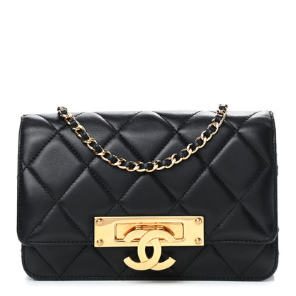 Chanel Lambskin Quilted Golden Class Wallet on Chain WOC Black 1 of 9