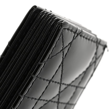 Christian Dior Patent Cannage Lady Dior 5-Gusset Card Holder Black 10 of 10