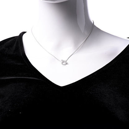 Hermes 18K White Gold Diamond Finesse Pendant Necklace 2 of 7