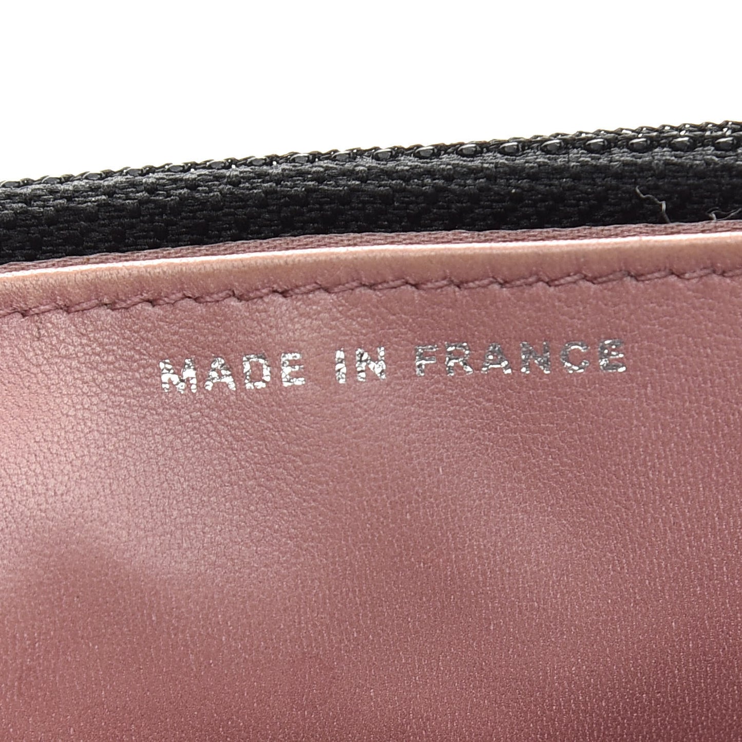 Lambskin Camellia Embossed Wallet on Chain WOC Black