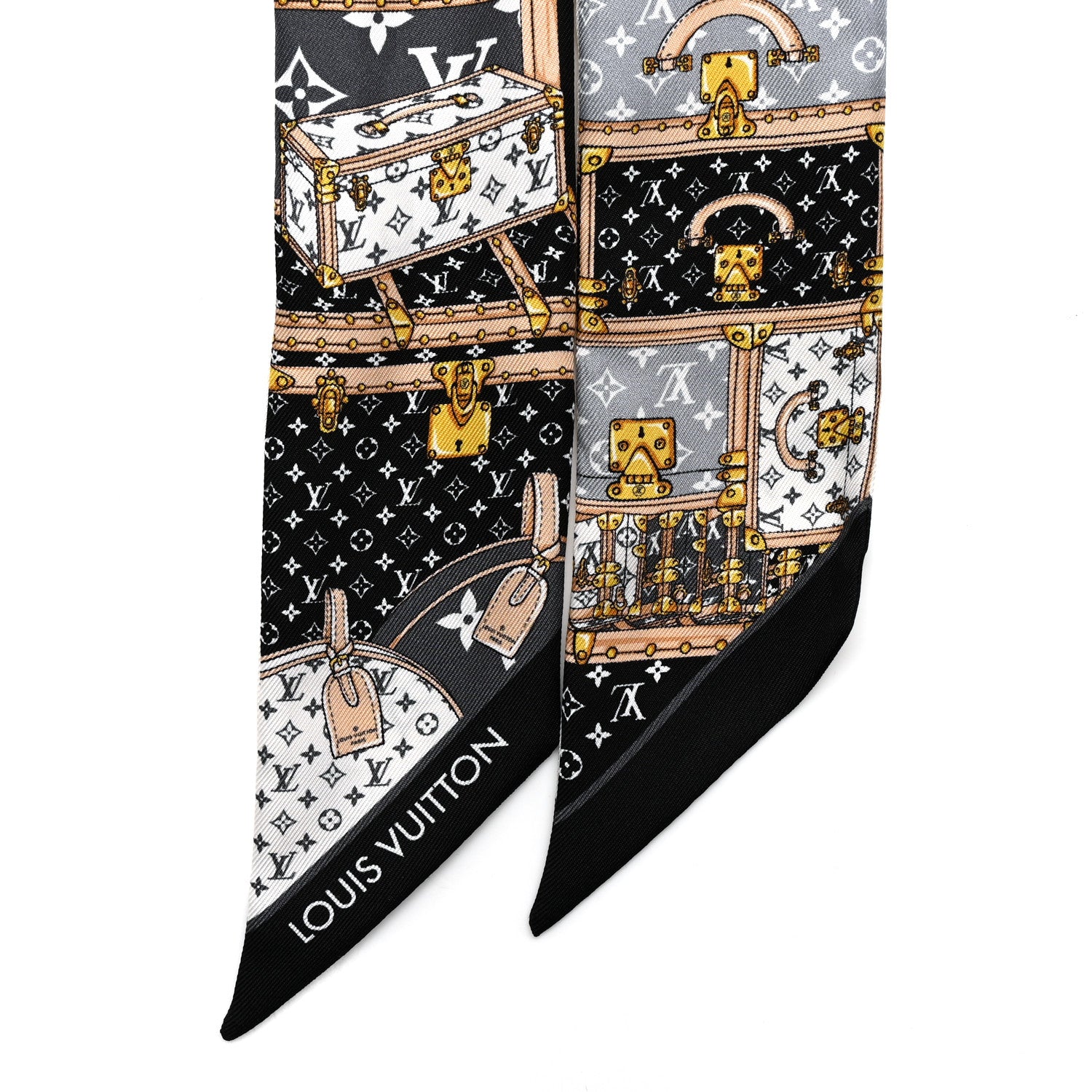 Louis Vuitton Silk Monogram Lets Go BB Bandeau Black 2 of 3