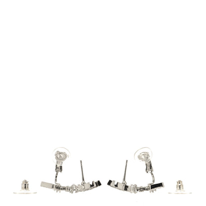 Chanel Crystal Star 5 CC Earrings Silver 3 of 4