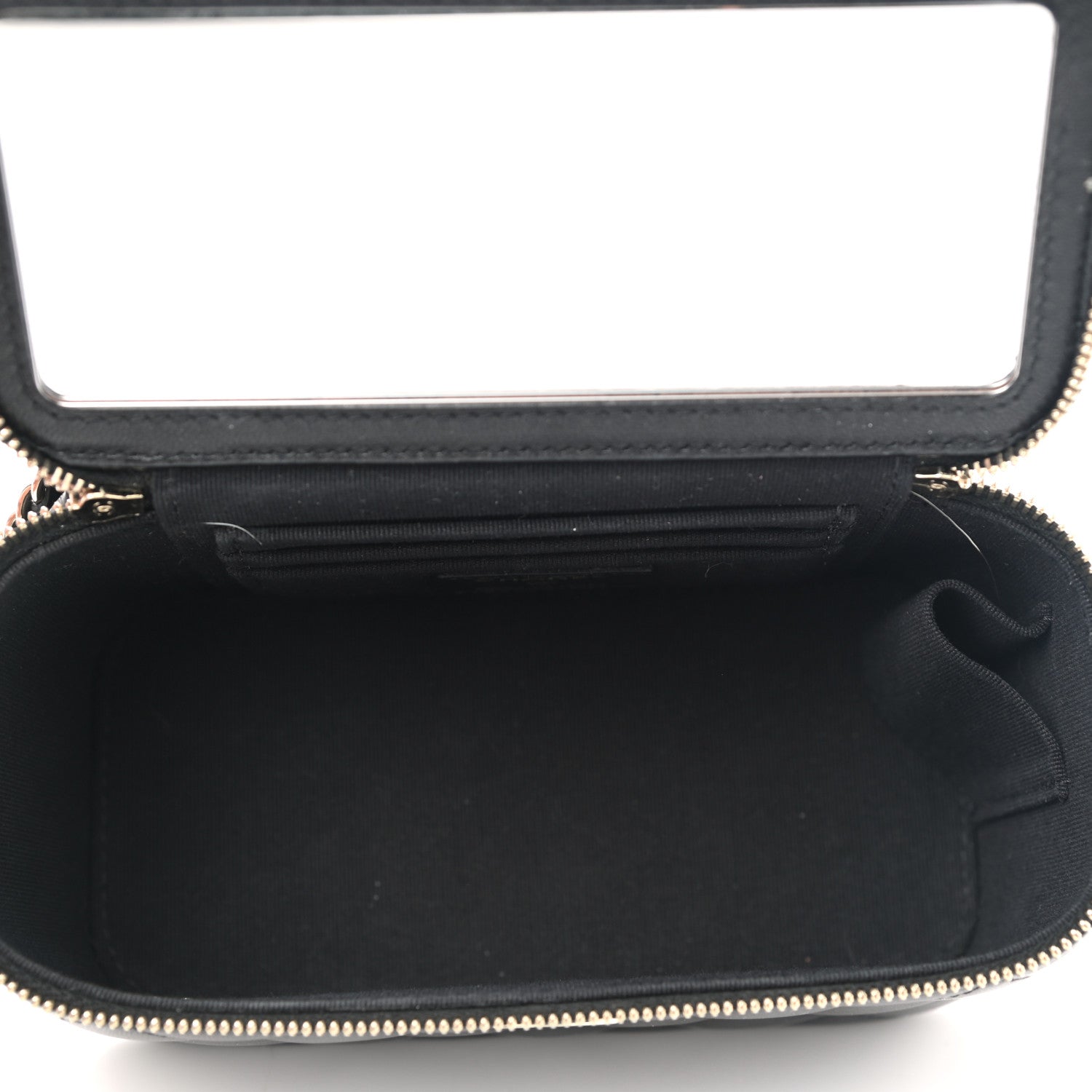 Chanel Lambskin Quilted Small Top Handle Vanity Case With Chain Black 5 of 11