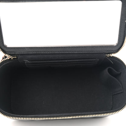 Chanel Lambskin Quilted Small Top Handle Vanity Case With Chain Black 5 of 11