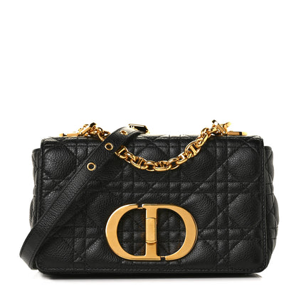 Christian Dior Calfskin Cannage Small Caro Bag Black 1 of 7
