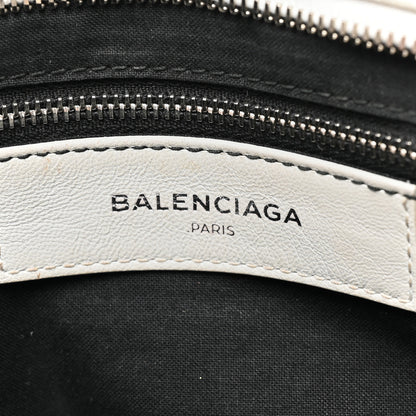 Balenciaga Chevre Silver Metallic Edge Hardware S City White 6 of 17
