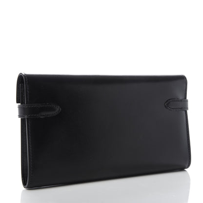 Hermes Box Kelly Longue Wallet Black 3 of 9