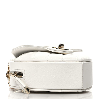 Chanel Lambskin Quilted CC In Love Heart Clutch With Chain White 4 of 11