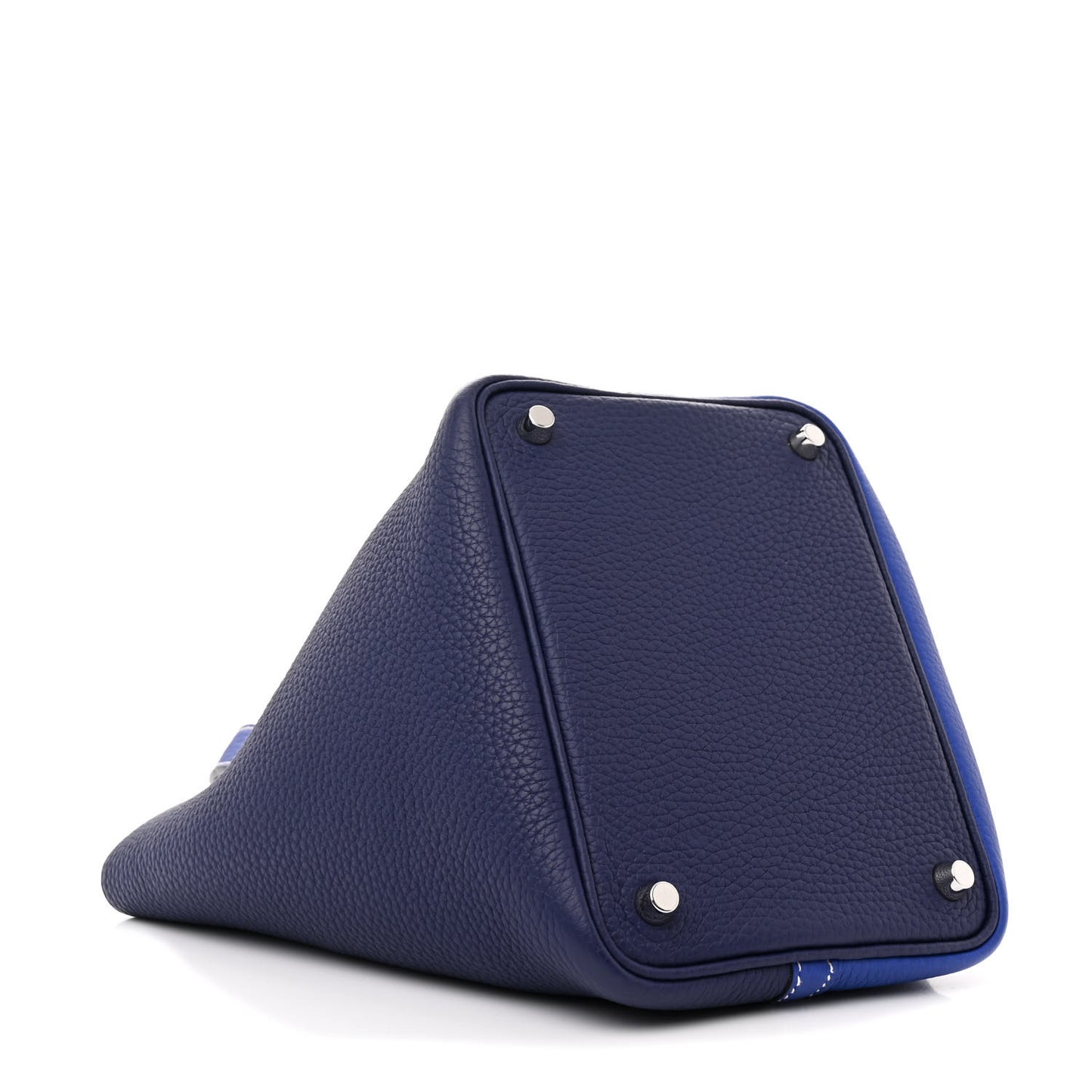 Taurillon Clemence Casaque Picotin Lock 18 PM Bleu Electrique Bleu Encre