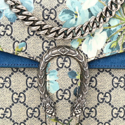 Gucci GG Supreme Monogram Blooms Mini Dionysus Shoulder Bag Beige Navy Vintage Blue 8 of 13