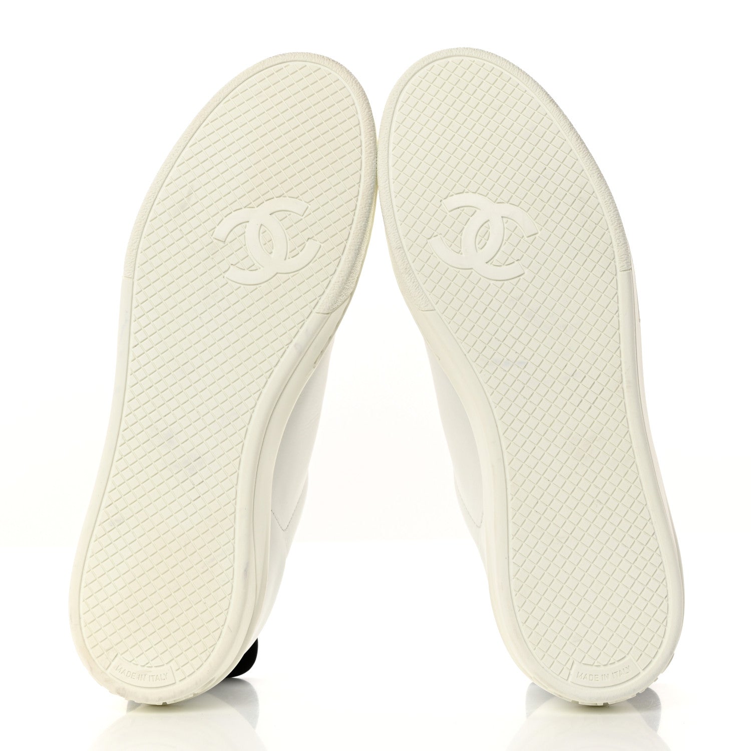 Chanel Calfskin CC Womens Sneakers 39.5 White 5 of 8
