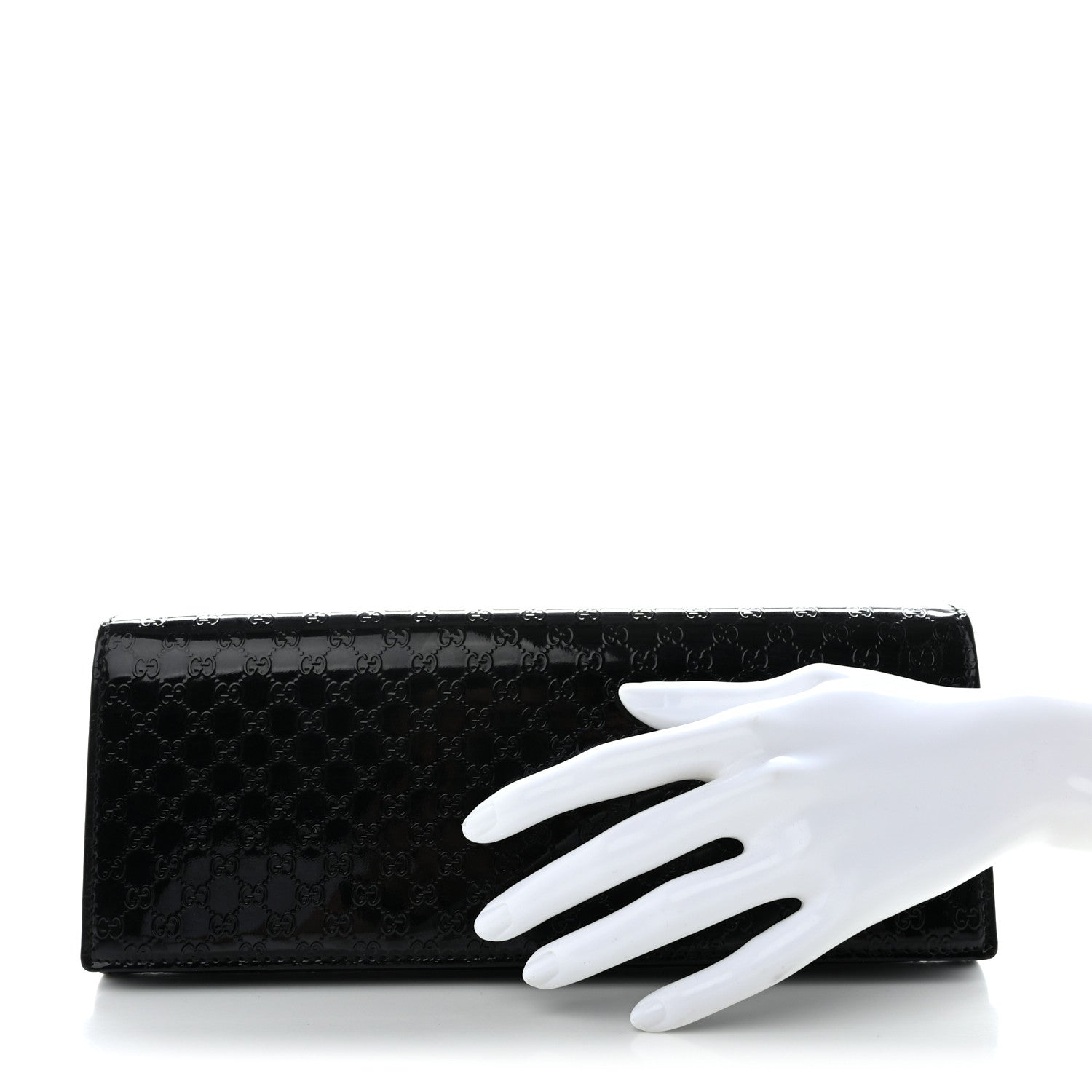 Gucci Patent Microguccissima Small Broadway Clutch Black 2 of 9