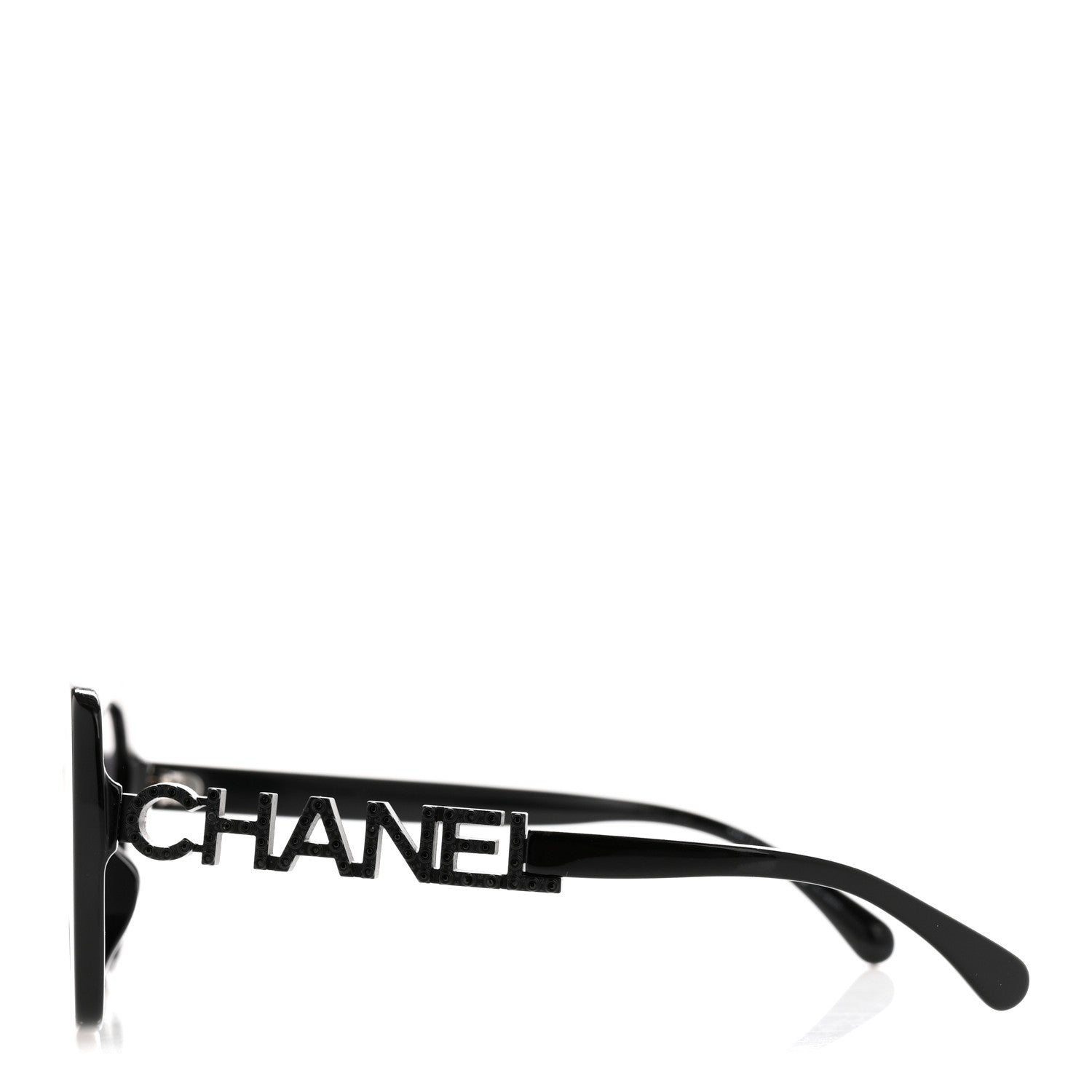 Chanel Acetate Strass Polarized Square Sunglasses 5422-B-A Black 3 of 9