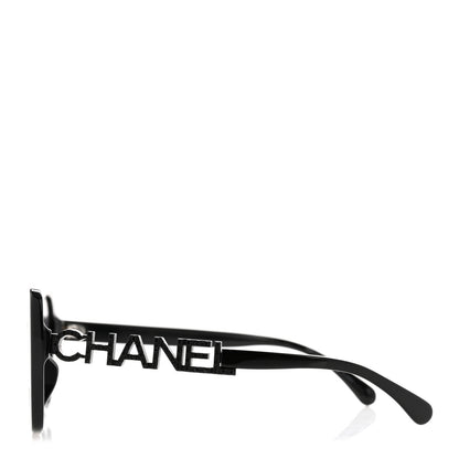 Chanel Acetate Strass Polarized Square Sunglasses 5422-B-A Black 3 of 9