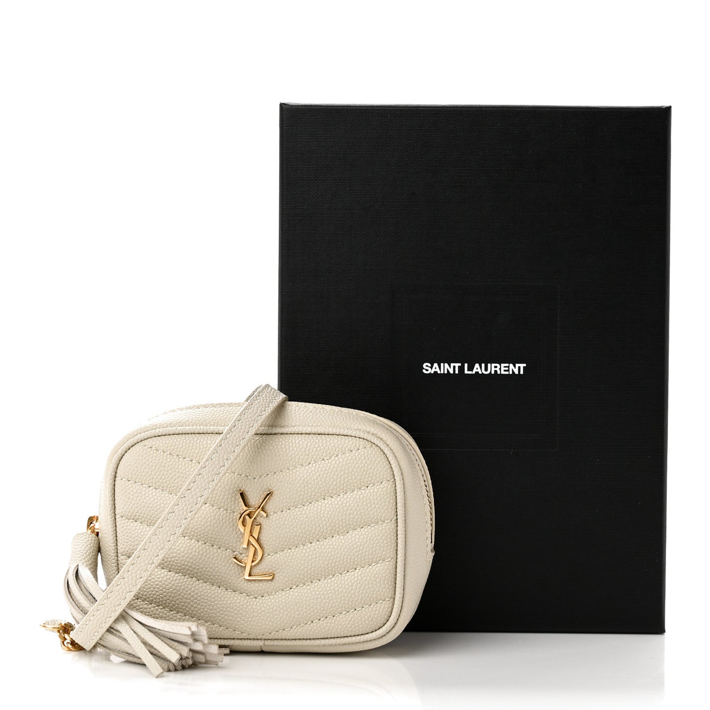 Grain De Poudre Matelasse Monogram Baby Lou Camera Bag Crema Soft