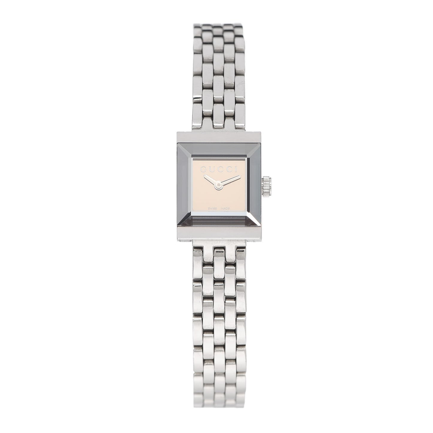 Stainless Steel 14mm G-Frame Square Quartz Watch Pink