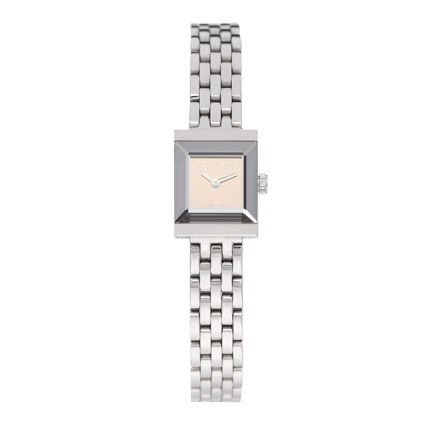 Gucci Stainless Steel 14mm G-Frame Square Quartz Watch Pink 1 of 7