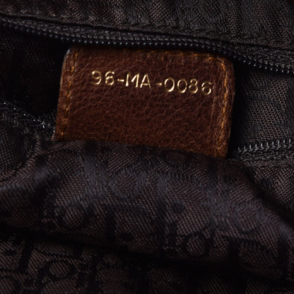 Christian Dior Lambskin Cannage Drawstring Bag Brown 7 of 10