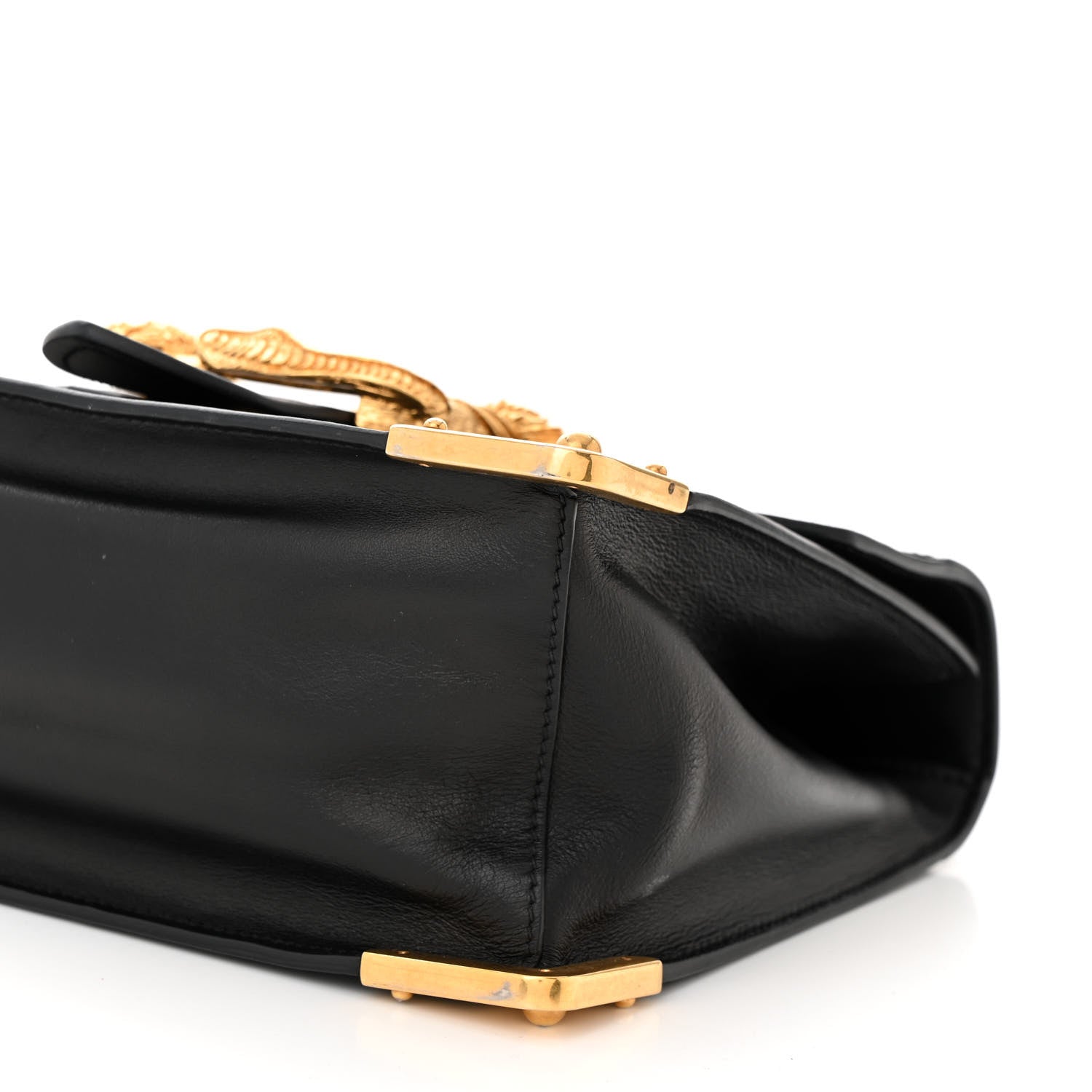 Prada City Calf Saffiano Animalier Top Handle Bag Black 10 of 11