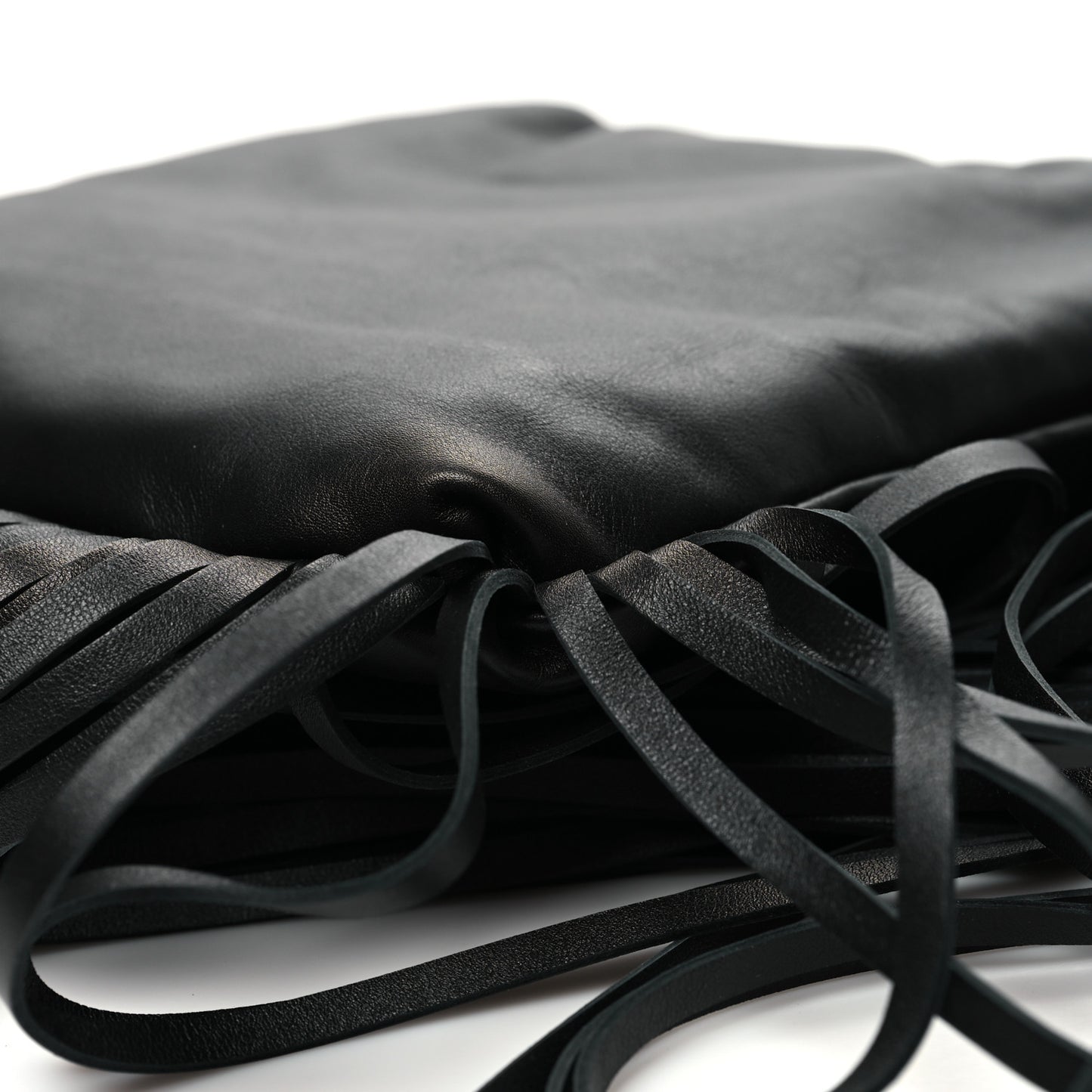 Nappa The Fringe Pouch Shoulder Bag Black