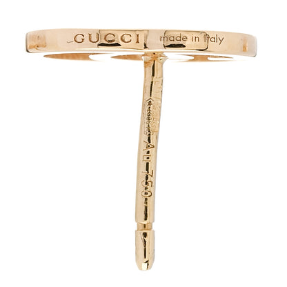 Gucci 18K Yellow Gold GG Tissue Stud Earrings 4 of 5