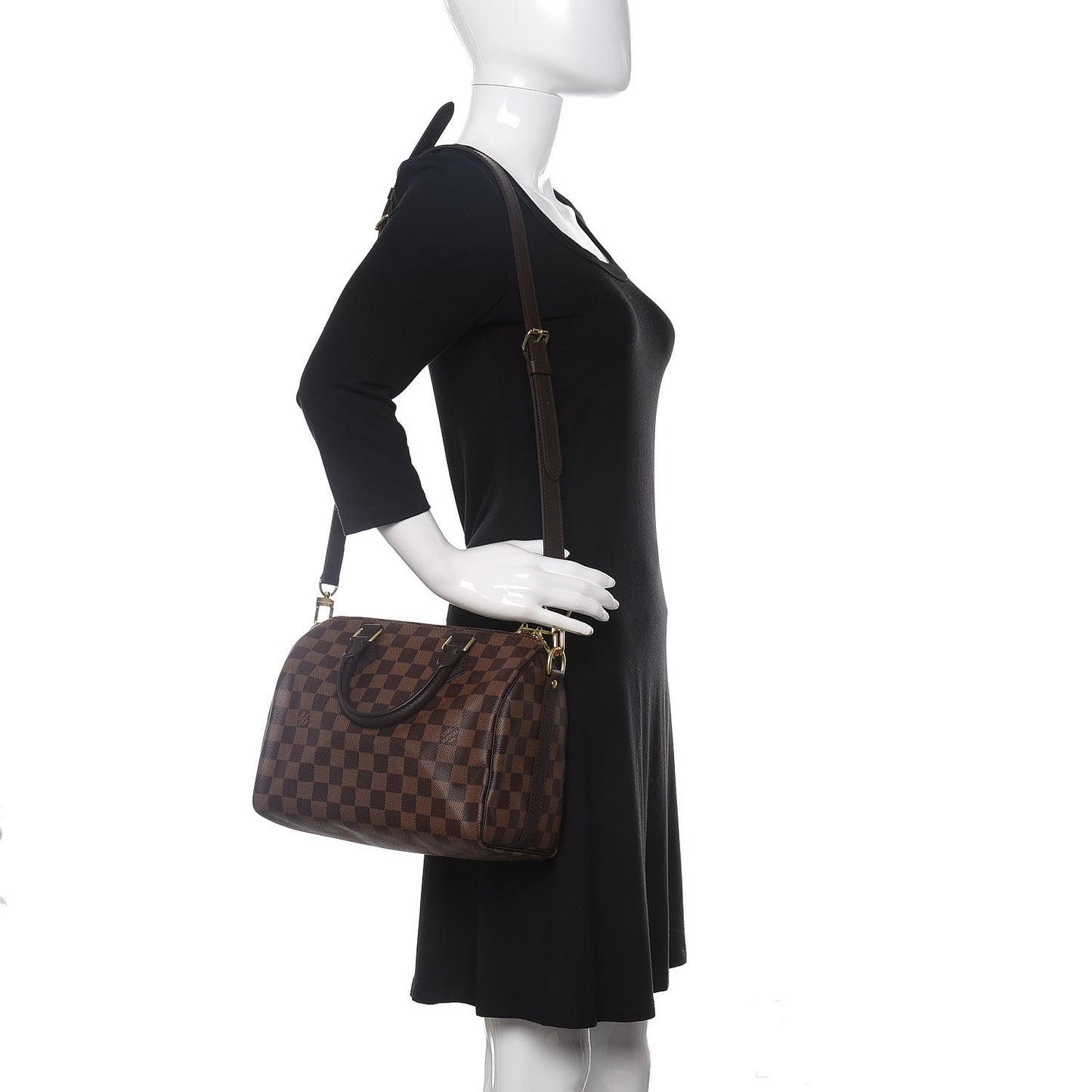 Damier Ebene Speedy Bandouliere 25