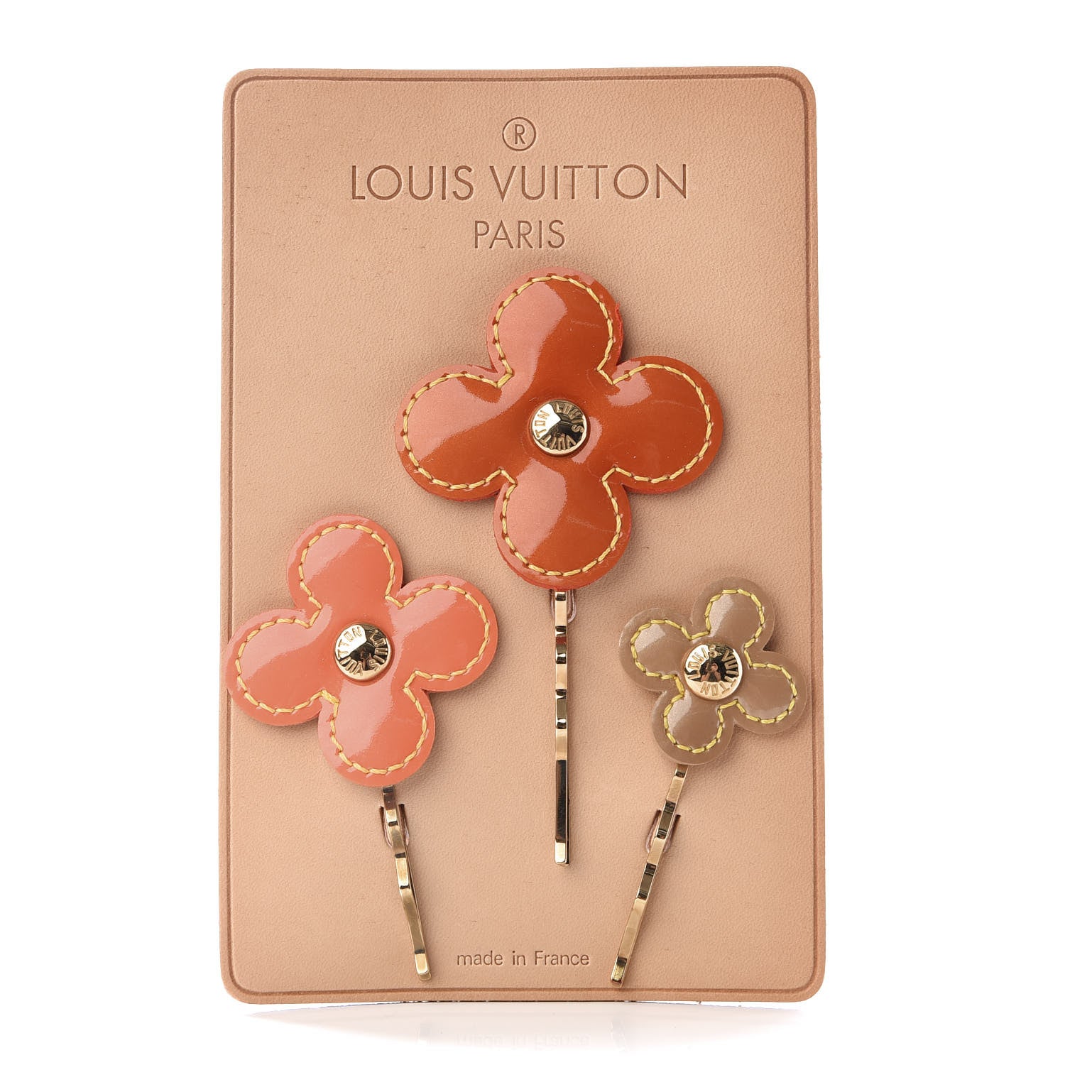 Louis Vuitton Vernis Fleur Hair Pin Barettes 1 of 5