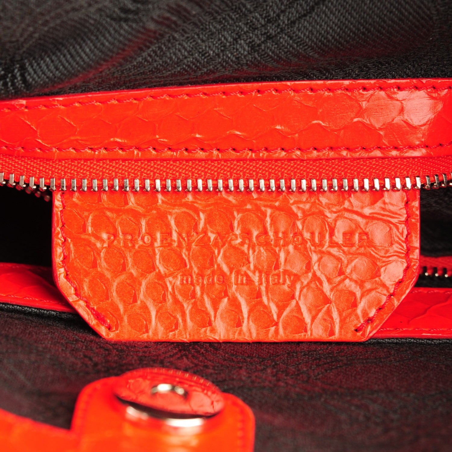 Proenza Schouler Python PS1 Tote Neon Red 8 of 13