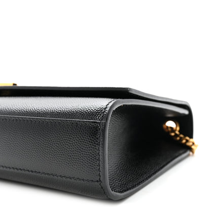 Saint Laurent Grain De Poudre Medium Classic Monogram Kate Satchel Black 9 of 9