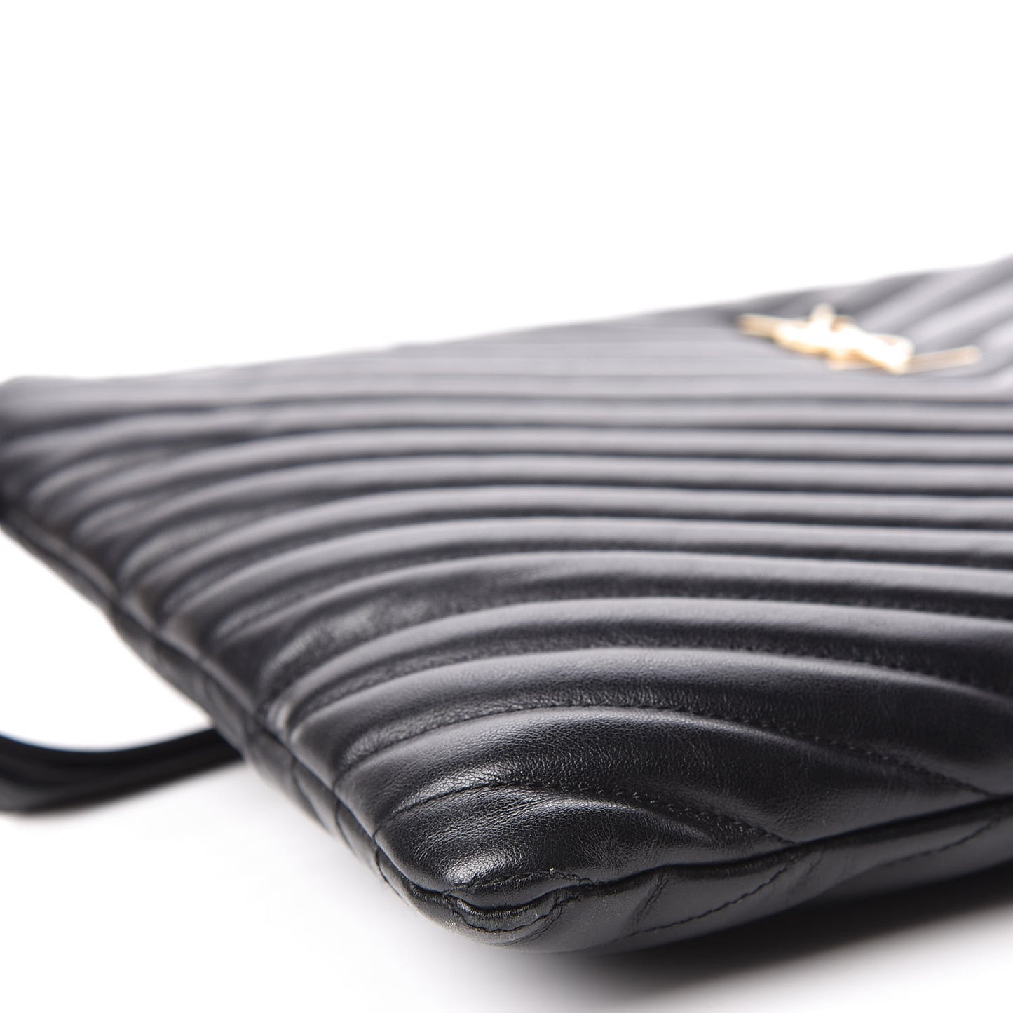 Calfskin Matelasse Monogram Cassandre Tablet Pouch Black