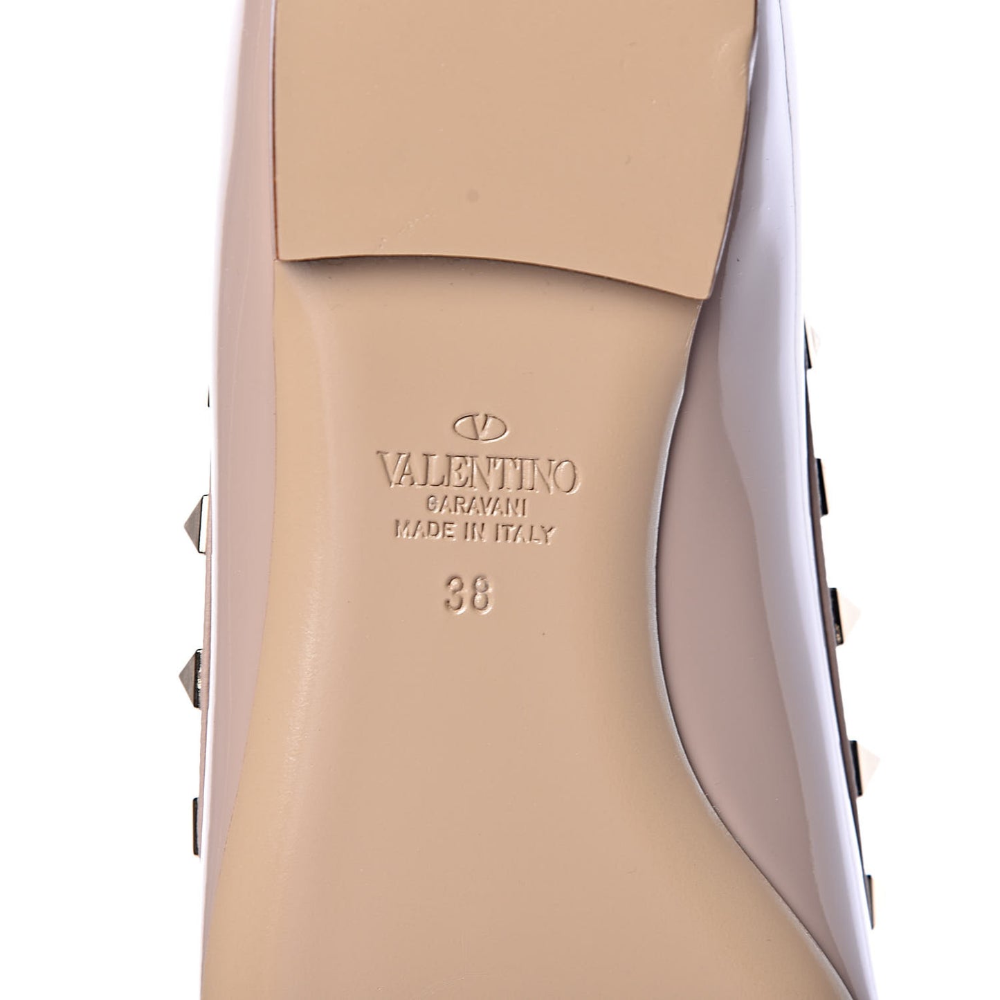 Patent Rockstud Ballerina Flats 38 Poudre