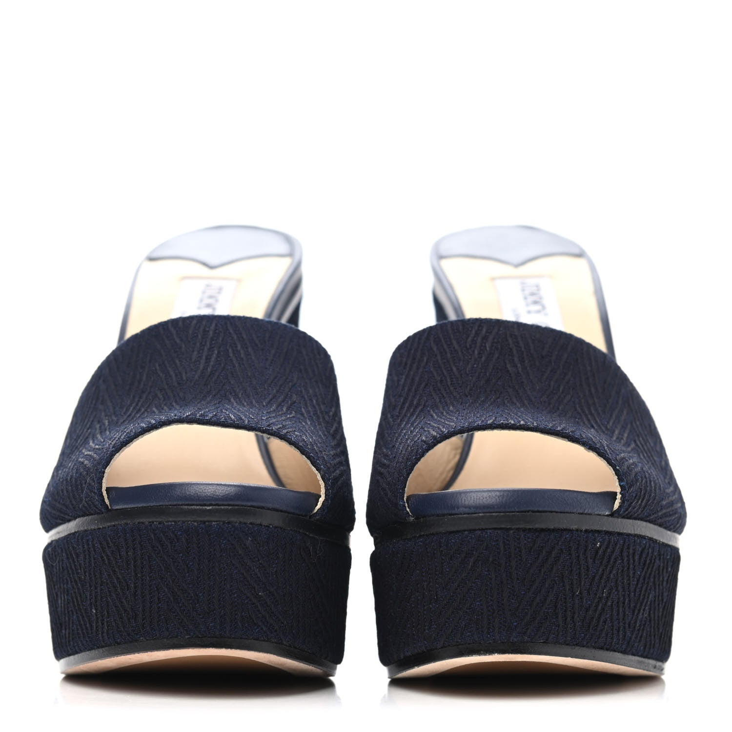 Jimmy Choo Woven Fabric DeeDee Platform Sanda 37 Blue 2 of 4